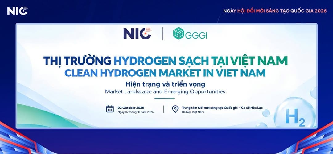 Banner Hội thảo Thị trường Hydrogen sạch tại Việt Nam NIC GGGI